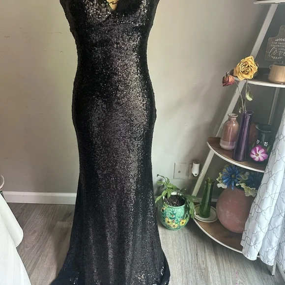 yellow formal long dress Spaghetti Straps Long Sheath Prom Dress With Split, Yellow / 18